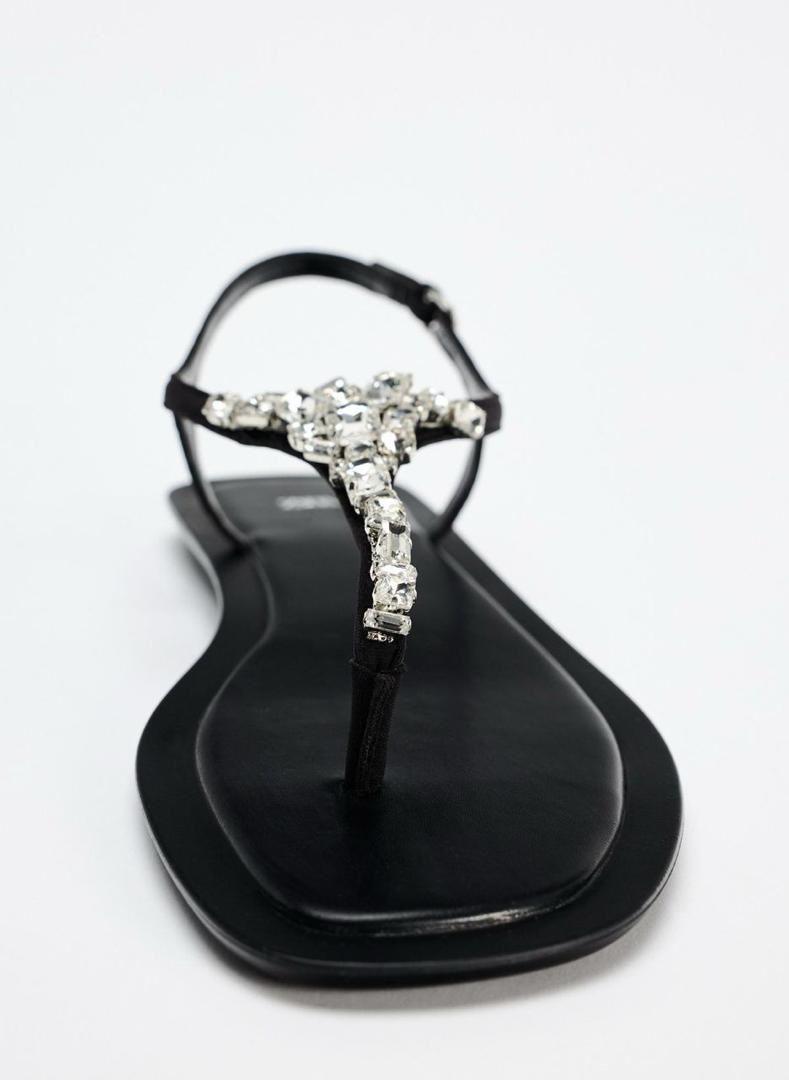 Sandale pierre argentée