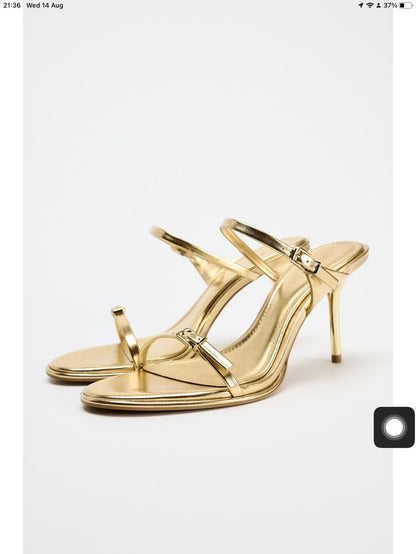 Mule gold dorée