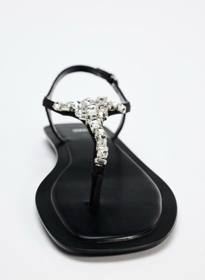 Sandale pierre argentée